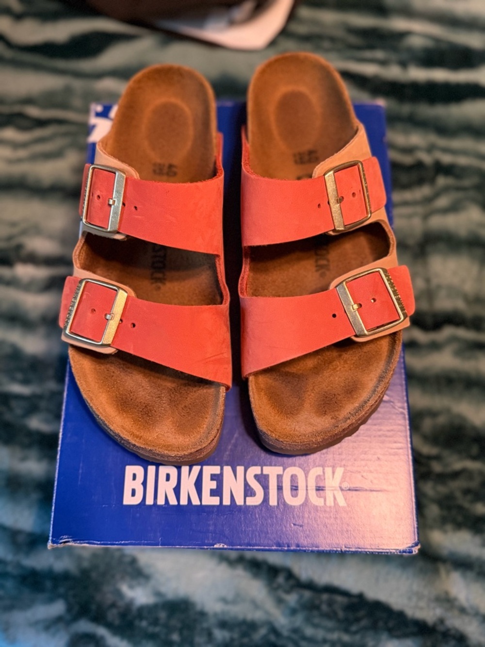 Birkenstock Women’s Red Arizona Two-Buckle Sandals